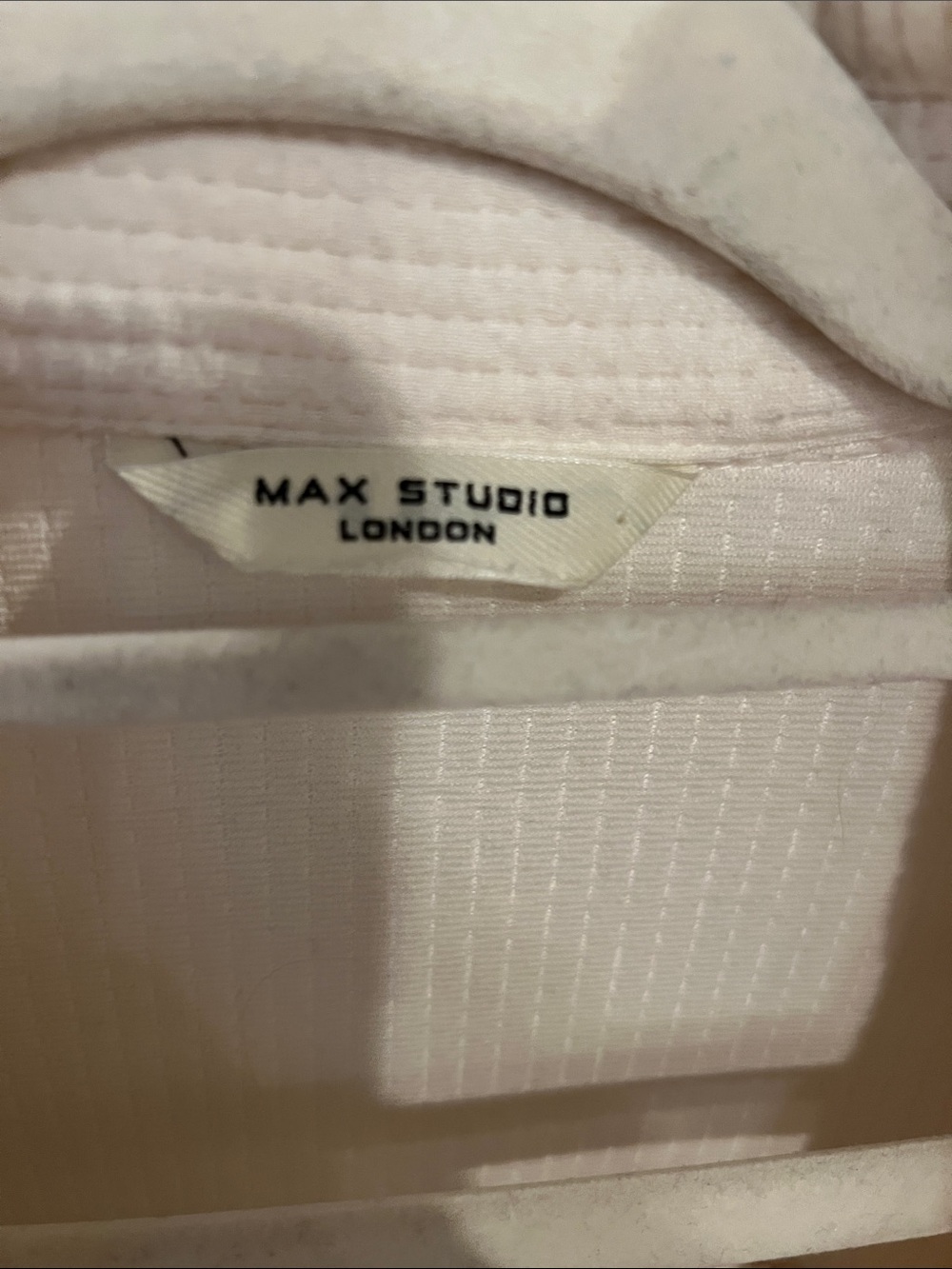 Max Studio Cream Button-Front Textured Jacket - Picture 2 of 7